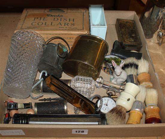 Collection of shaving brushes & mixed collectables